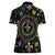 Mardi Gras Fleur De Lis Women Polo Shirt With Round Carnival Beads - Wonder Print Shop