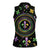 Mardi Gras Fleur De Lis Women Sleeveless Polo Shirt With Round Carnival Beads - Wonder Print Shop