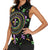 Mardi Gras Fleur De Lis Women Sleeveless Polo Shirt With Round Carnival Beads - Wonder Print Shop