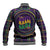 Mardi Gras Gnome Baseball Jacket Beads Fleur de lis Symbol
