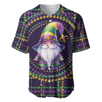 Mardi Gras Gnome Baseball Jersey Beads Fleur de lis Symbol