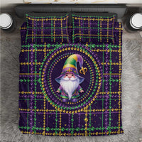 Mardi Gras Gnome Bedding Set Beads Fleur de lis Symbol