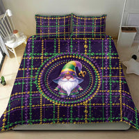 Mardi Gras Gnome Bedding Set Beads Fleur de lis Symbol