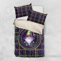 Mardi Gras Gnome Bedding Set Beads Fleur de lis Symbol