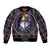 Mardi Gras Gnome Bomber Jacket Beads Fleur de lis Symbol