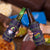 Mardi Gras Gnome 4 in 1 Can Cooler Tumbler Beads Fleur de lis Symbol