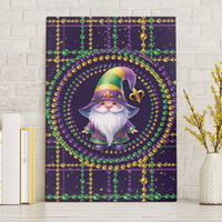 Mardi Gras Gnome Canvas Wall Art Beads Fleur de lis Symbol