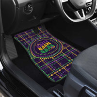 Mardi Gras Gnome Car Mats Beads Fleur de lis Symbol