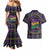 Mardi Gras Gnome Couples Matching Mermaid Dress and Hawaiian Shirt Beads Fleur de lis Symbol