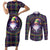 Mardi Gras Gnome Couples Matching Short Sleeve Bodycon Dress and Long Sleeve Button Shirt Beads Fleur de lis Symbol