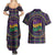 Mardi Gras Gnome Couples Matching Summer Maxi Dress and Hawaiian Shirt Beads Fleur de lis Symbol