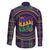 Mardi Gras Gnome Family Matching Long Sleeve Bodycon Dress and Hawaiian Shirt Beads Fleur de lis Symbol LT9 - Wonder Print Shop