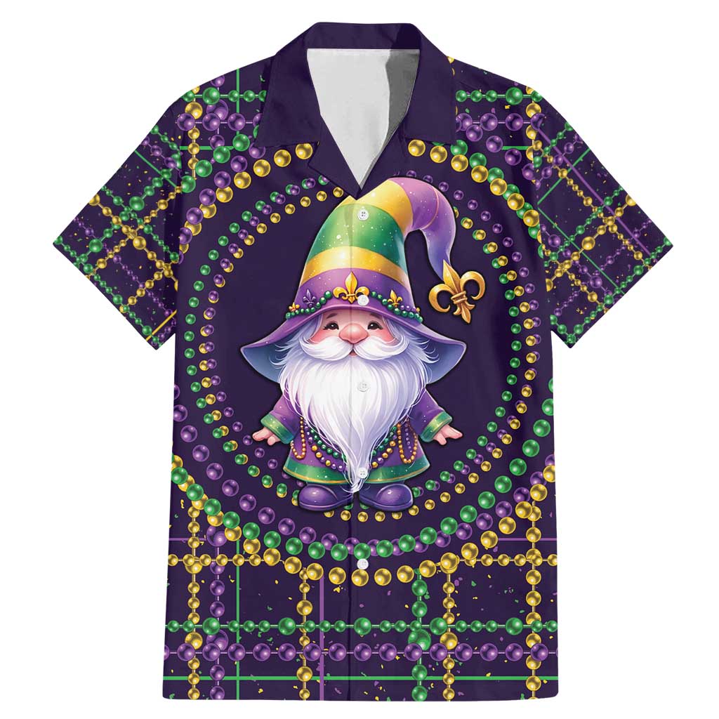 Mardi Gras Gnome Family Matching Mermaid Dress and Hawaiian Shirt Beads Fleur de lis Symbol LT9 - Wonder Print Shop