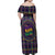 Mardi Gras Gnome Family Matching Off Shoulder Maxi Dress and Hawaiian Shirt Beads Fleur de lis Symbol LT9 - Wonder Print Shop