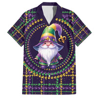 Mardi Gras Gnome Family Matching Puletasi and Hawaiian Shirt Beads Fleur de lis Symbol