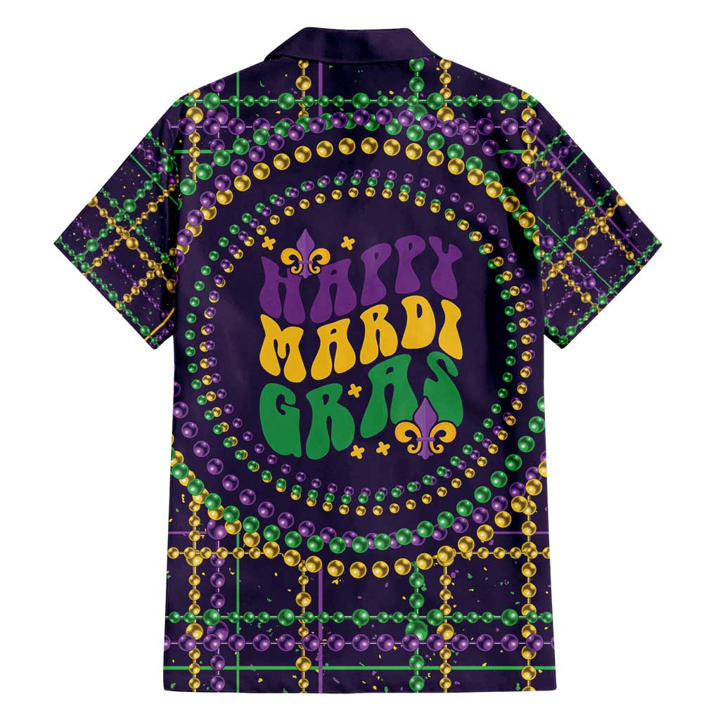 Mardi Gras Gnome Family Matching Puletasi and Hawaiian Shirt Beads Fleur de lis Symbol