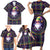 Mardi Gras Gnome Family Matching Short Sleeve Bodycon Dress and Hawaiian Shirt Beads Fleur de lis Symbol - Wonder Print Shop