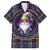 Mardi Gras Gnome Family Matching Short Sleeve Bodycon Dress and Hawaiian Shirt Beads Fleur de lis Symbol - Wonder Print Shop