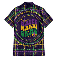 Mardi Gras Gnome Family Matching Short Sleeve Bodycon Dress and Hawaiian Shirt Beads Fleur de lis Symbol - Wonder Print Shop