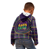 Mardi Gras Gnome Kid Hoodie Beads Fleur de lis Symbol - Wonder Print Shop