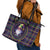 Mardi Gras Gnome Leather Tote Bag Beads Fleur de lis Symbol