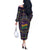 Mardi Gras Gnome Off The Shoulder Long Sleeve Dress Beads Fleur de lis Symbol - Wonder Print Shop
