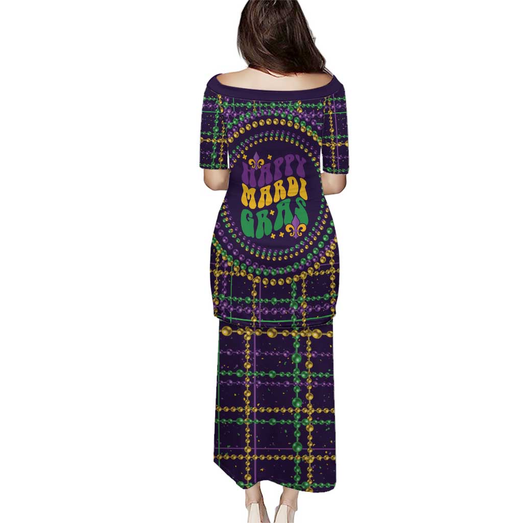 Mardi Gras Gnome Puletasi Beads Fleur de lis Symbol - Wonder Print Shop