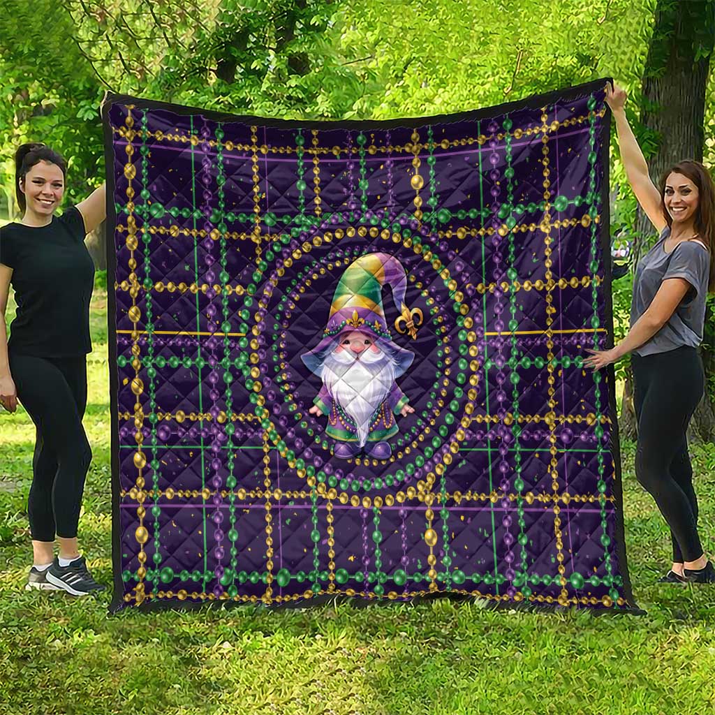 Mardi Gras Gnome Quilt Beads Fleur de lis Symbol - Wonder Print Shop