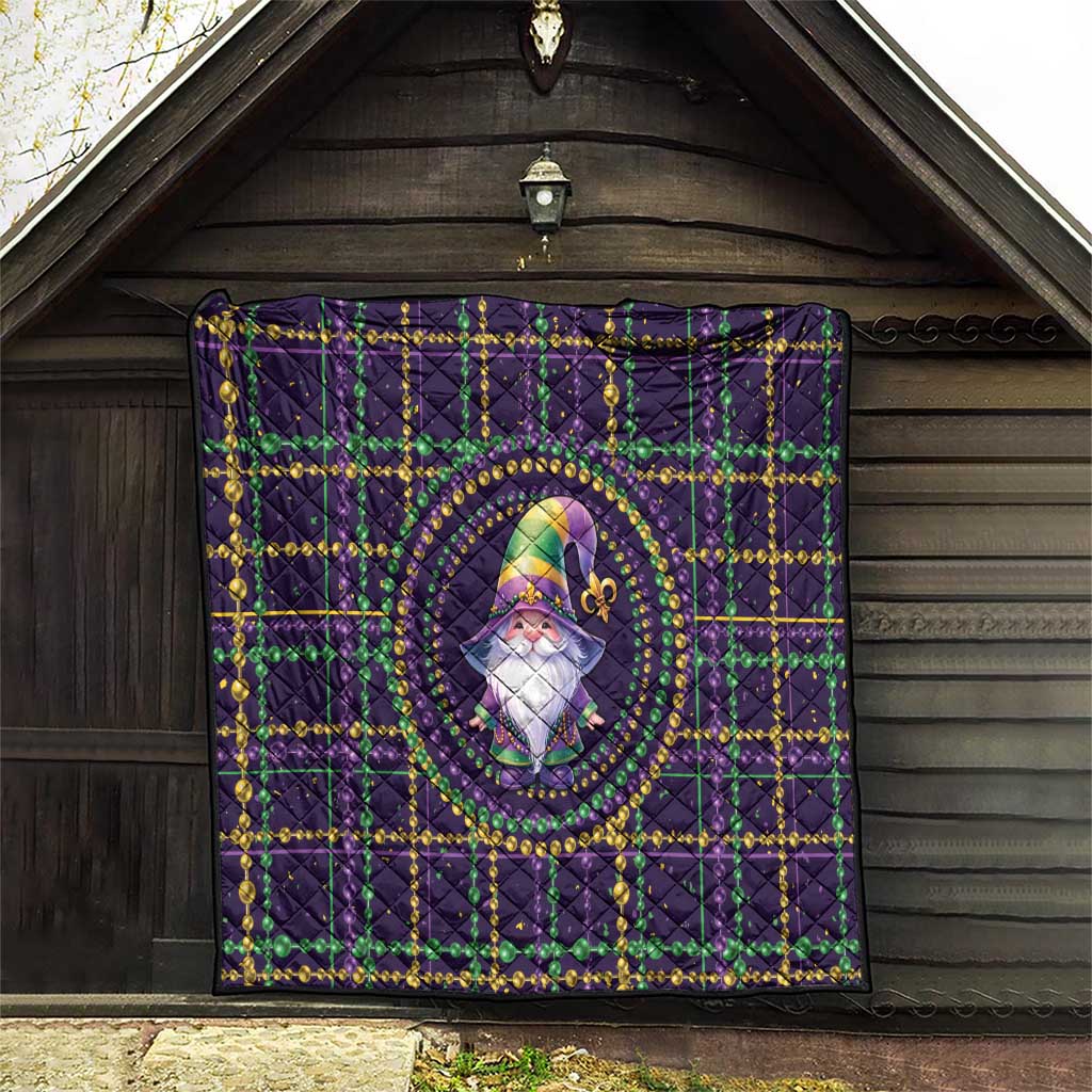 Mardi Gras Gnome Quilt Beads Fleur de lis Symbol - Wonder Print Shop