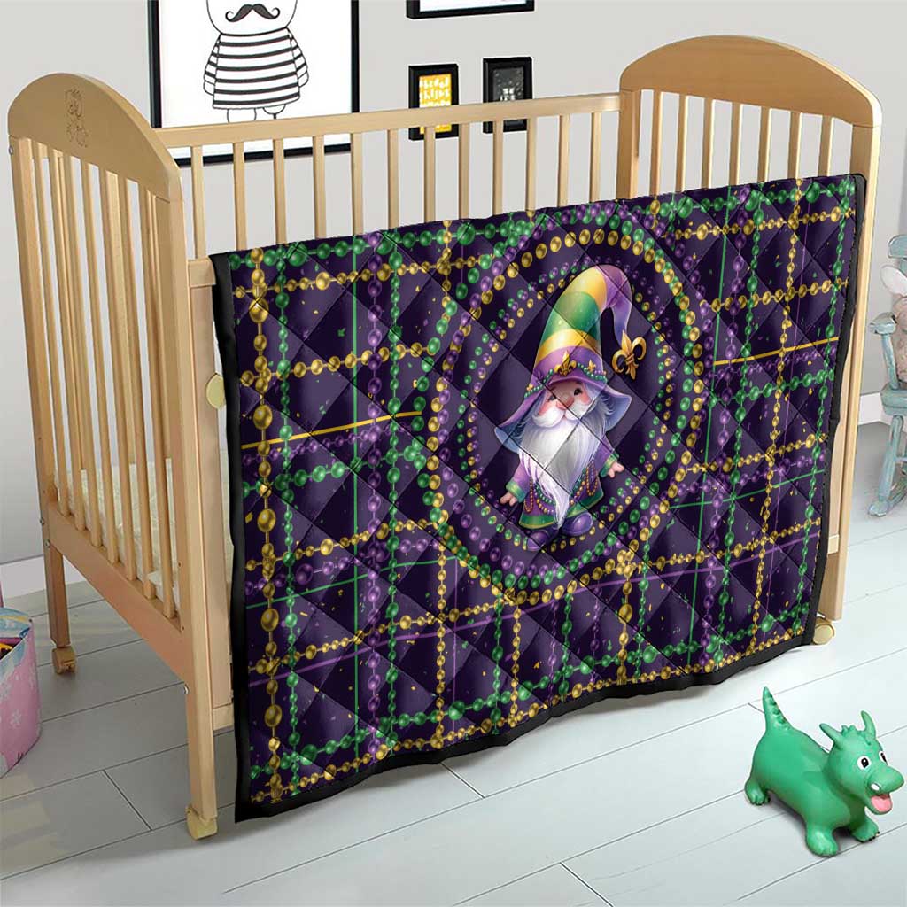 Mardi Gras Gnome Quilt Beads Fleur de lis Symbol - Wonder Print Shop