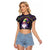 Mardi Gras Gnome Raglan Cropped T Shirt Beads Fleur de lis Symbol - Wonder Print Shop