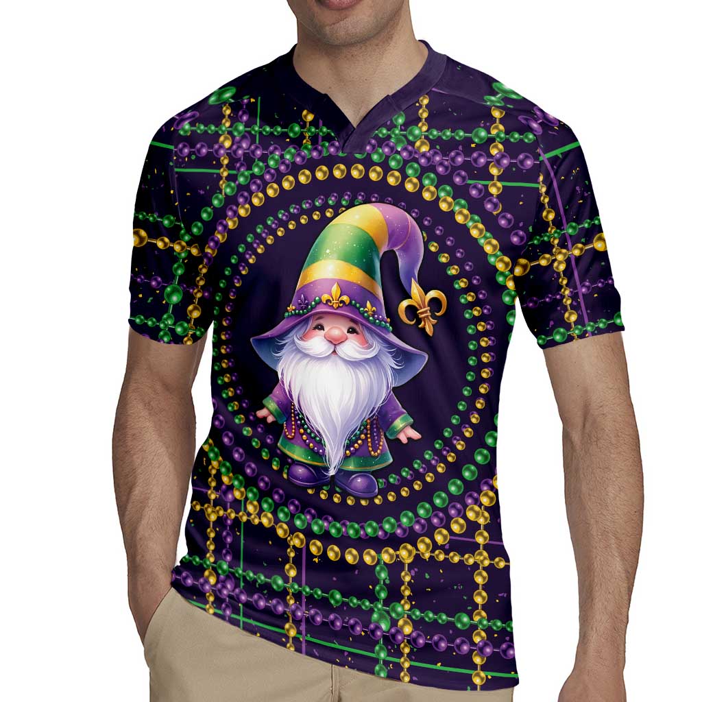 Mardi Gras Gnome Rugby Jersey Beads Fleur de lis Symbol - Wonder Print Shop