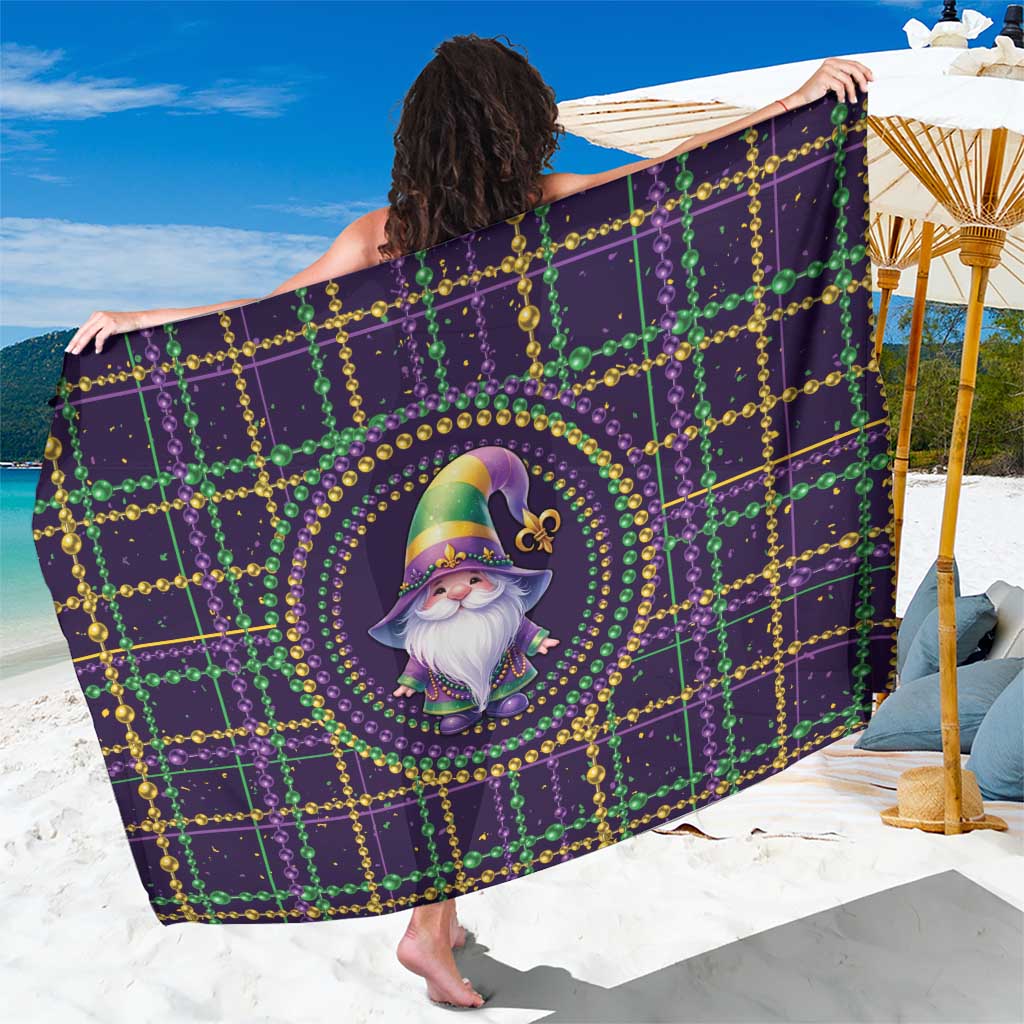 Mardi Gras Gnome Sarong Beads Fleur de lis Symbol - Wonder Print Shop