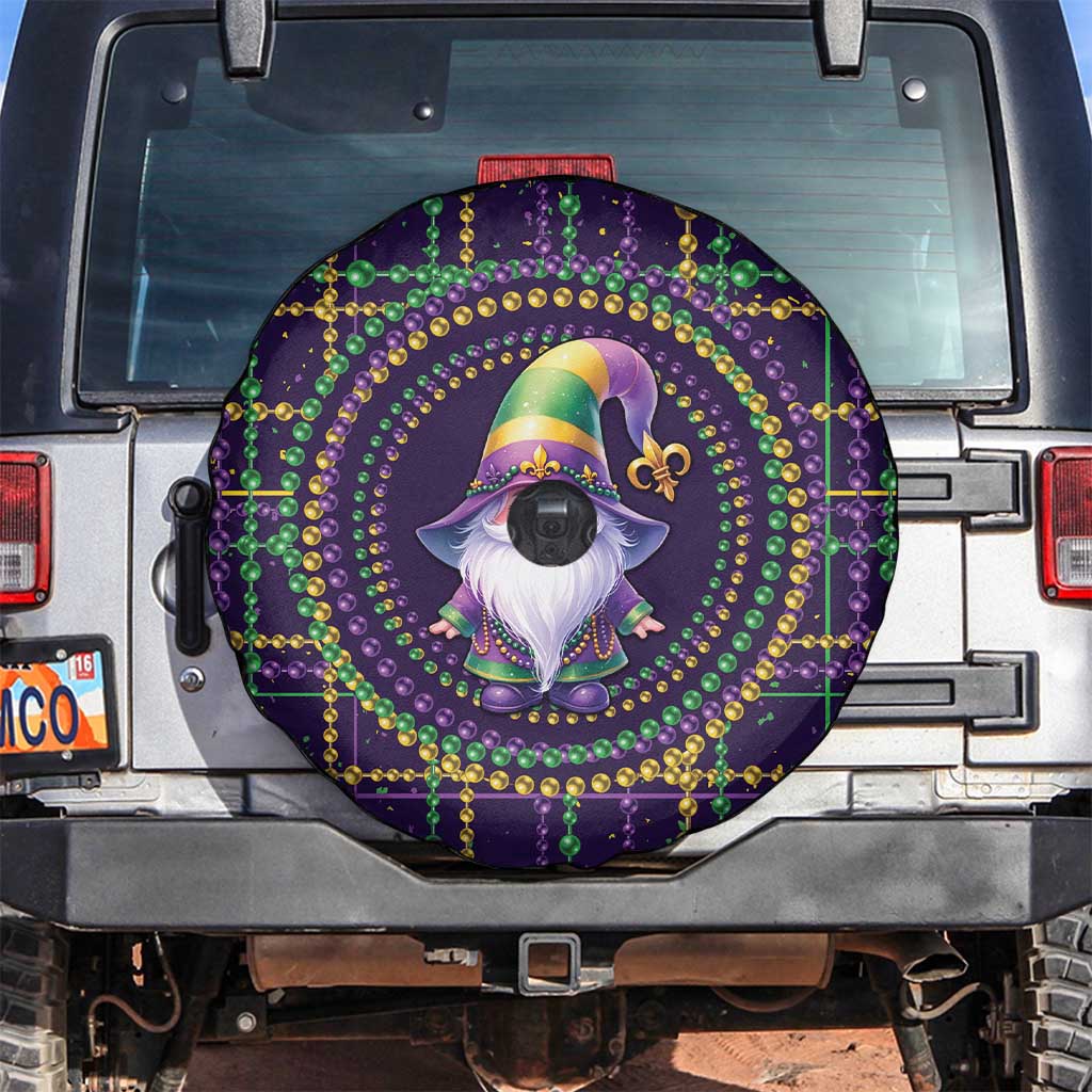 Mardi Gras Gnome Spare Tire Cover Beads Fleur de lis Symbol - Wonder Print Shop