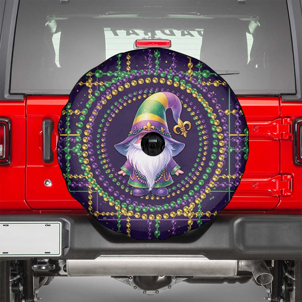 Mardi Gras Gnome Spare Tire Cover Beads Fleur de lis Symbol - Wonder Print Shop