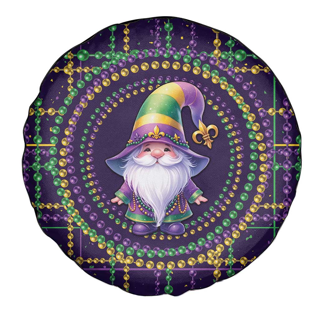 Mardi Gras Gnome Spare Tire Cover Beads Fleur de lis Symbol - Wonder Print Shop