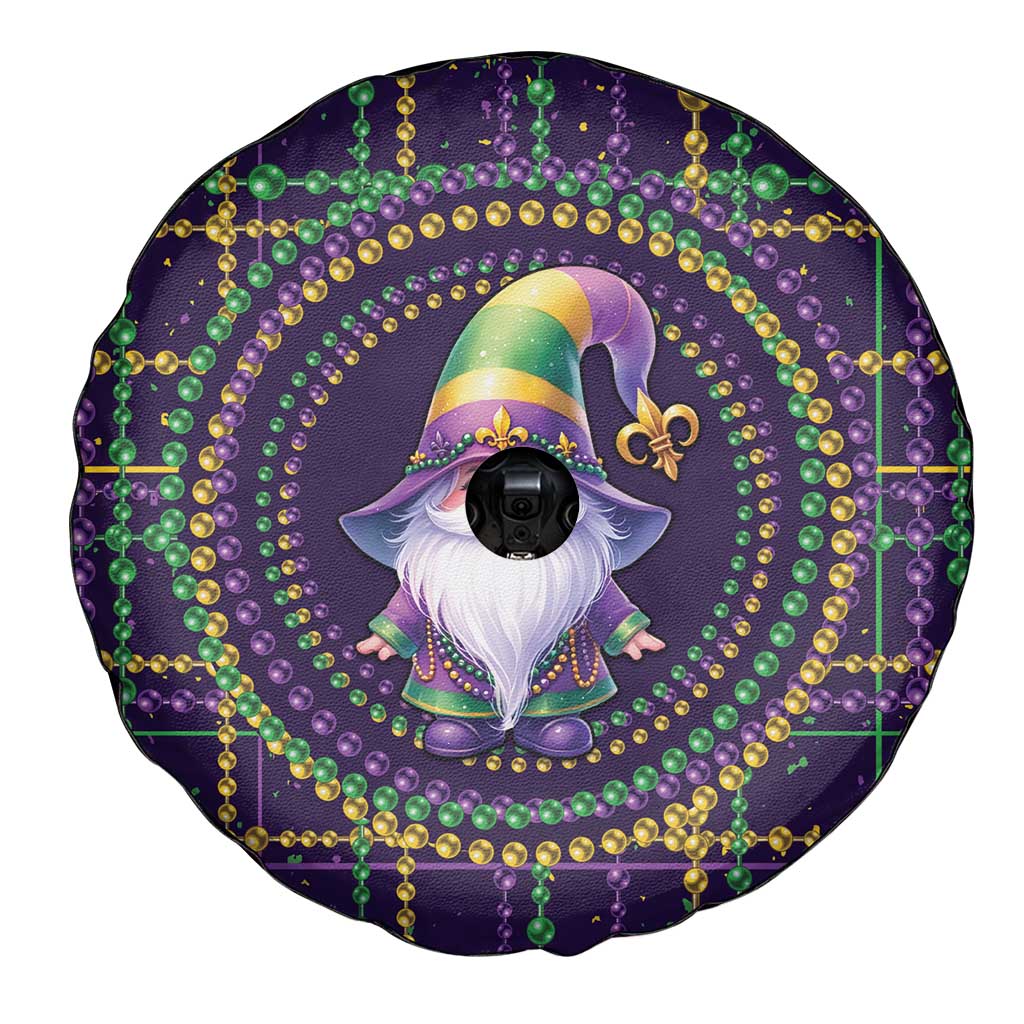 Mardi Gras Gnome Spare Tire Cover Beads Fleur de lis Symbol - Wonder Print Shop