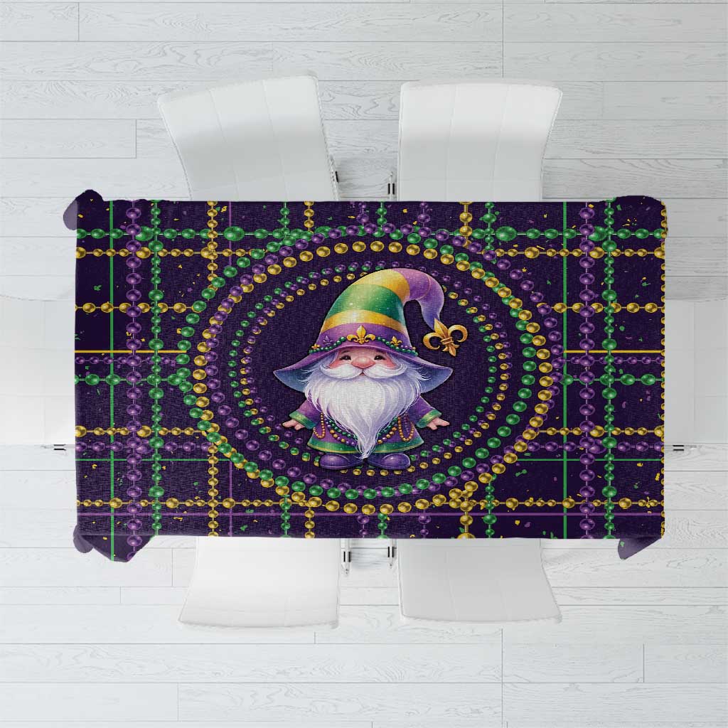 Mardi Gras Gnome Tablecloth Beads Fleur de lis Symbol - Wonder Print Shop