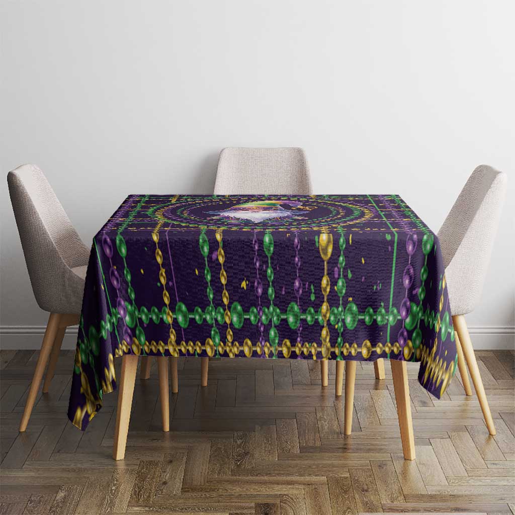 Mardi Gras Gnome Tablecloth Beads Fleur de lis Symbol - Wonder Print Shop