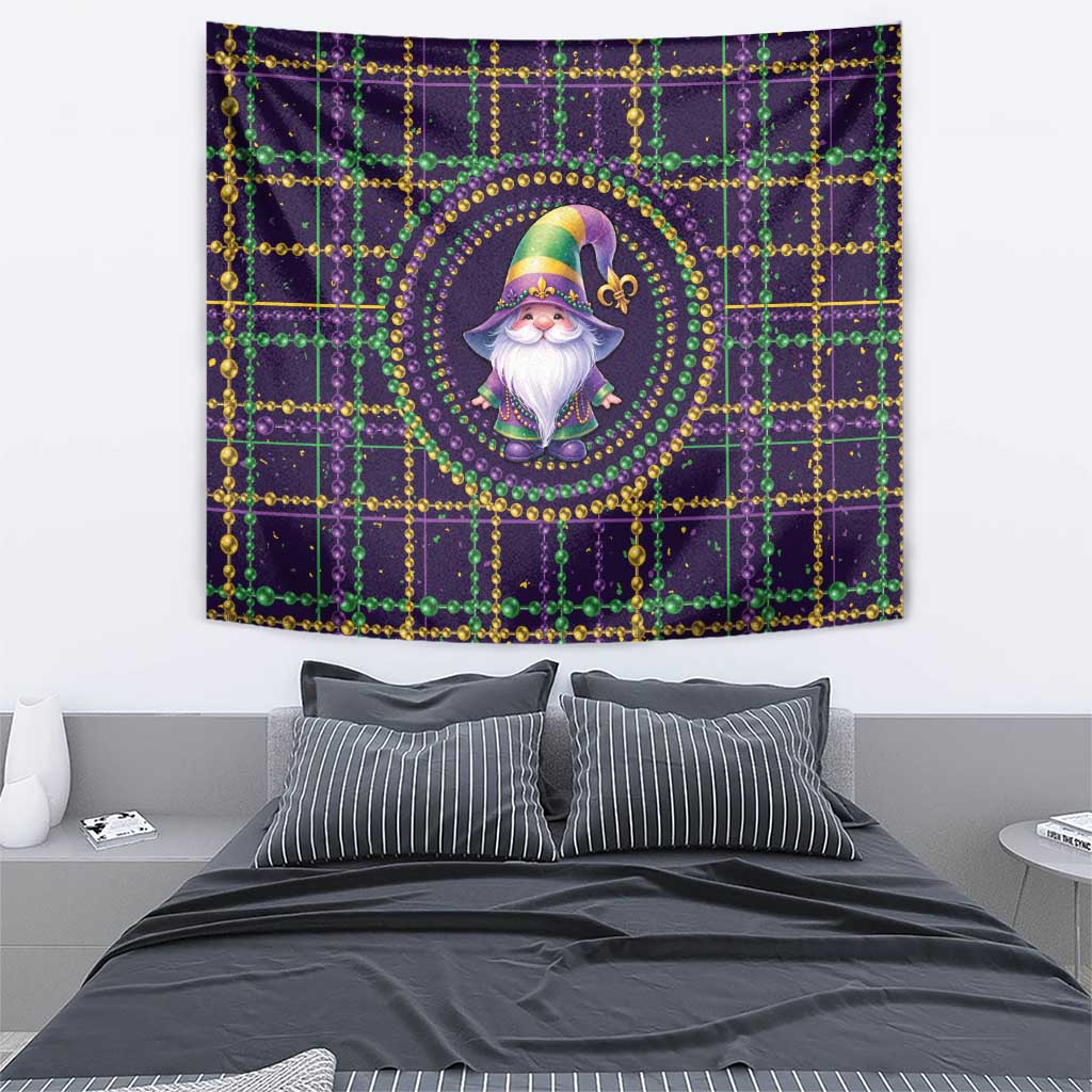 Mardi Gras Gnome Tapestry Beads Fleur de lis Symbol - Wonder Print Shop