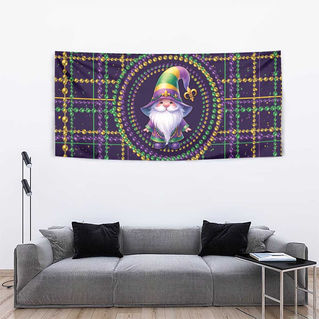Mardi Gras Gnome Tapestry Beads Fleur de lis Symbol - Wonder Print Shop