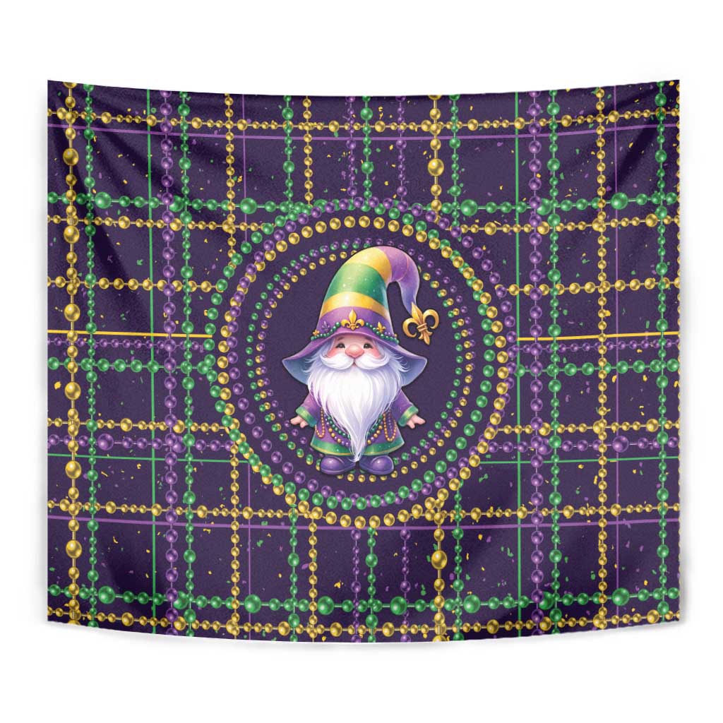 Mardi Gras Gnome Tapestry Beads Fleur de lis Symbol - Wonder Print Shop