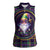 Mardi Gras Gnome Women Sleeveless Polo Shirt Beads Fleur de lis Symbol - Wonder Print Shop