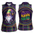 Mardi Gras Gnome Women Sleeveless Polo Shirt Beads Fleur de lis Symbol - Wonder Print Shop