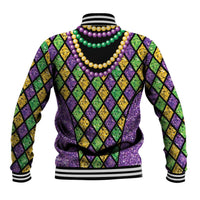 Mardi Gras Strings of Beads Baseball Jacket