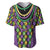 Mardi Gras Strings of Beads Baseball Jersey