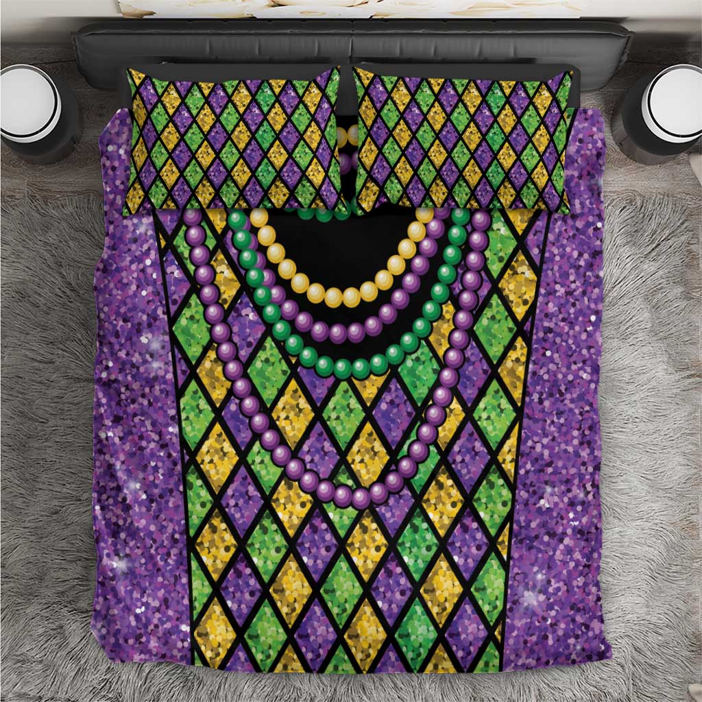 Mardi Gras Strings of Beads Bedding Set