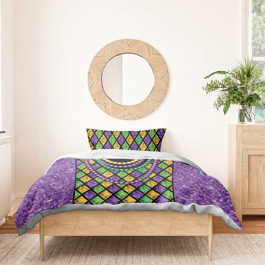 Mardi Gras Strings of Beads Bedding Set