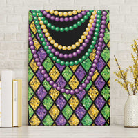 Mardi Gras Strings of Beads Canvas Wall Art