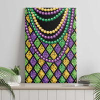 Mardi Gras Strings of Beads Canvas Wall Art